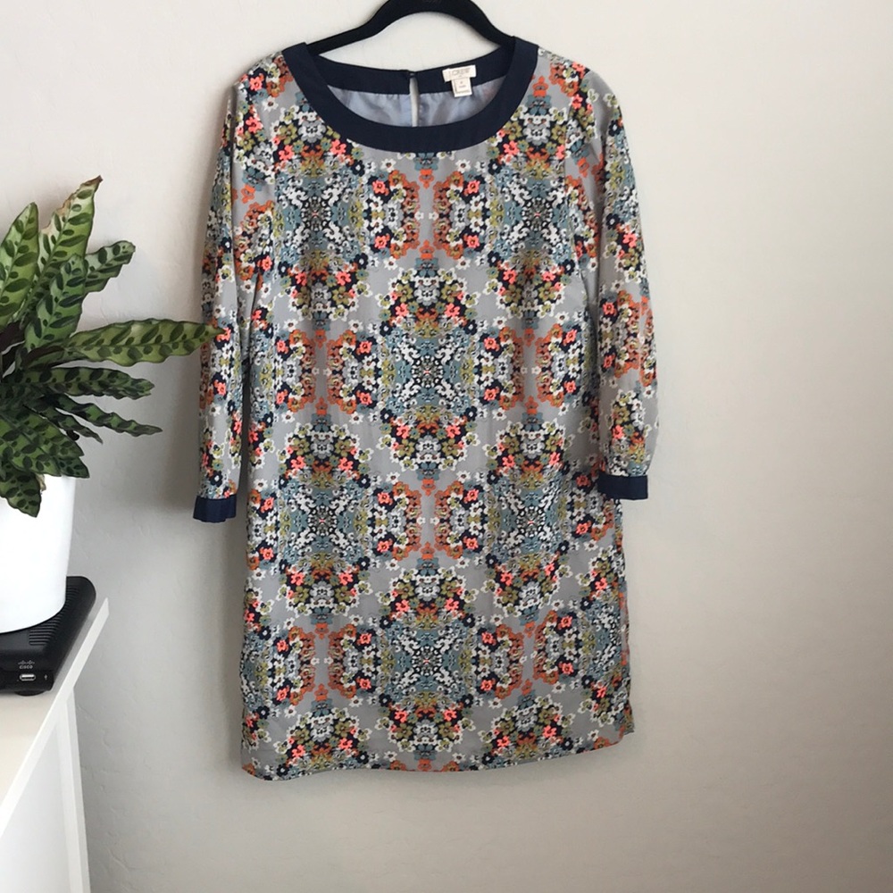 JCREW Floral Quarter Sleeve Dress